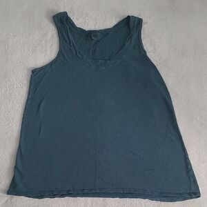 Anthropologie Left Of Center Tank Top Medium Green Scoop Neck Casual Knit Basic